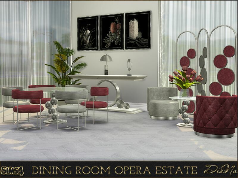 sims 4 cc dining room opera estate by dianasims 3