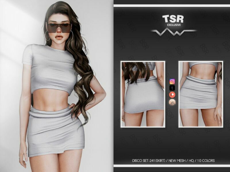 Disco SET-241 (Skirt) BD741 By Busra-Tr Sims 4 CC