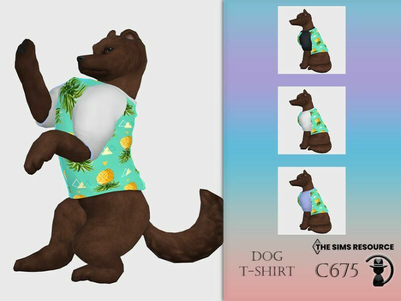 DOG T-Shirt C675 By Turksimmer Sims 4 CC