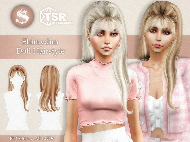 Doll Hairstyle By Shimydim Sims 4 CC