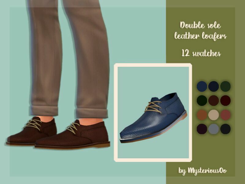 Double Sole Leather Loafers By Mysteriousoo Sims 4 CC