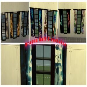 Dragon Ball Z Curtains By Moonlightsimmer Sims 4 CC