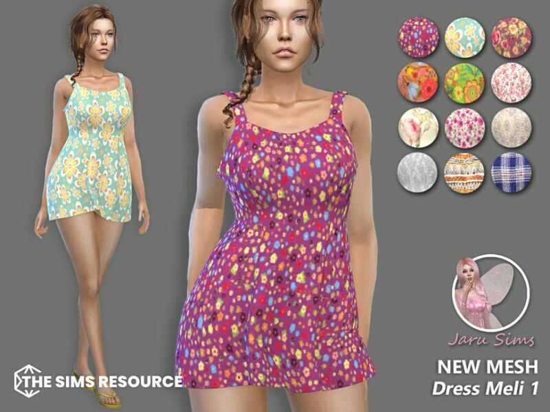 Dress Meli 1 Sims 4 CC