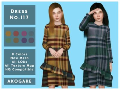 Dress NO.117 By _Akogare_ Sims 4 CC