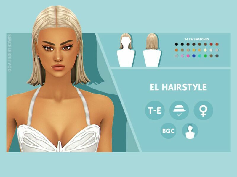 EL Hairstyle By Simcelebrity00 Sims 4 CC