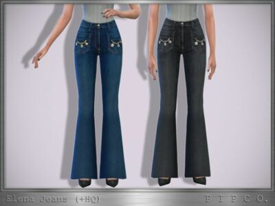 Elena Jeans (Flared). By Pipco Sims 4 CC