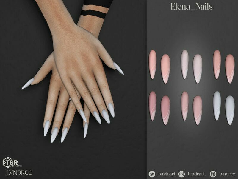 Elena Nails By Lvndrcc Sims 4 CC