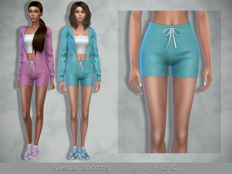 ‘Elena Shorts. / Athletic’ Sims 4 CC