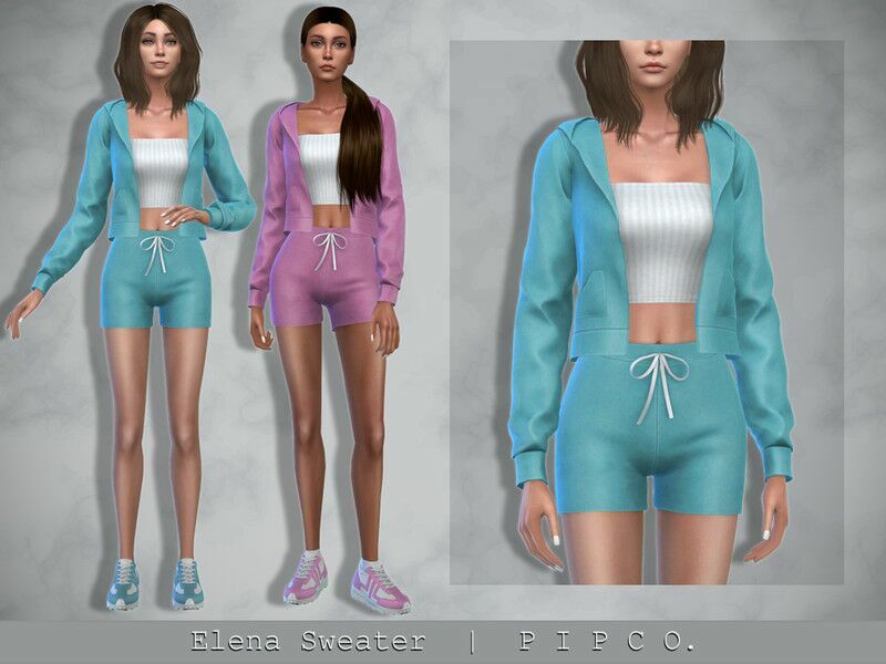 ‘Elena Sweater / Athletic’ Sims 4 CC