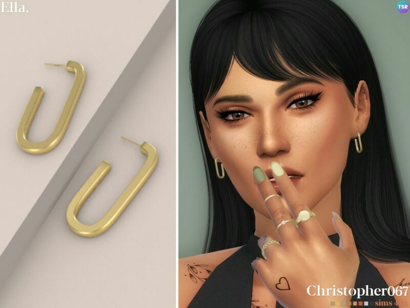 Ella Earrings By Christopher067 Sims 4 CC