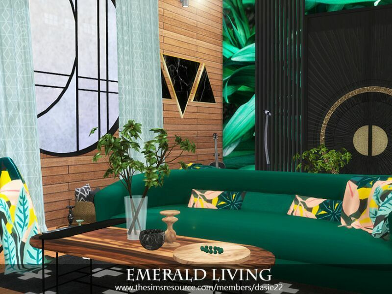 Emerald Living By Dasie2 Sims 4 CC