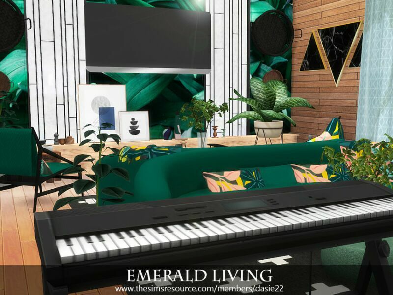 sims 4 cc emerald living by dasie2 2