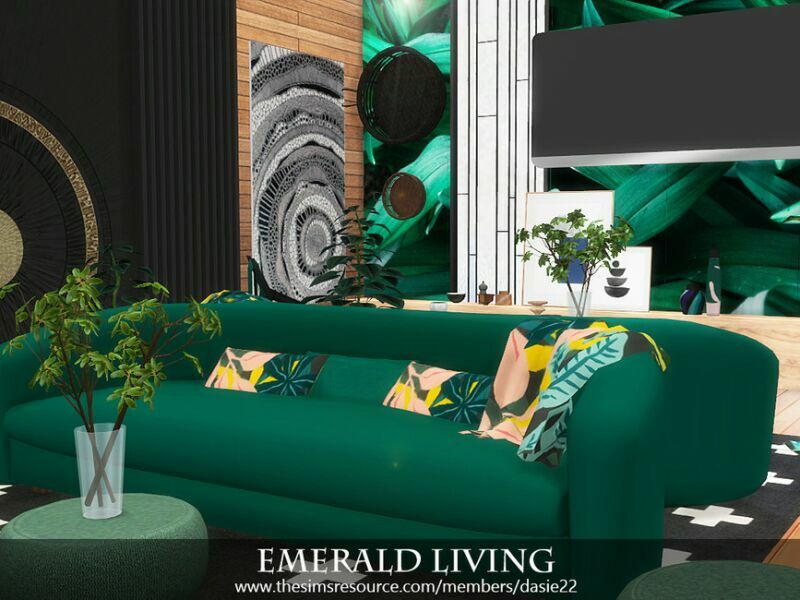 sims 4 cc emerald living by dasie2 3