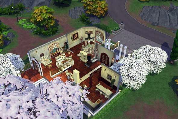 sims 4 cc enchantresss mansion no cc halloween 2023 8