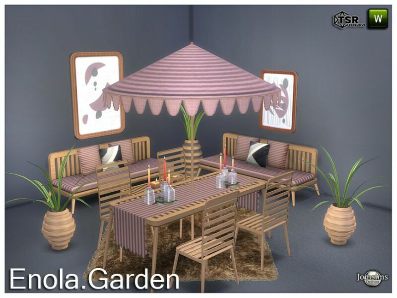 sims 4 cc enola garden by jomsims 4