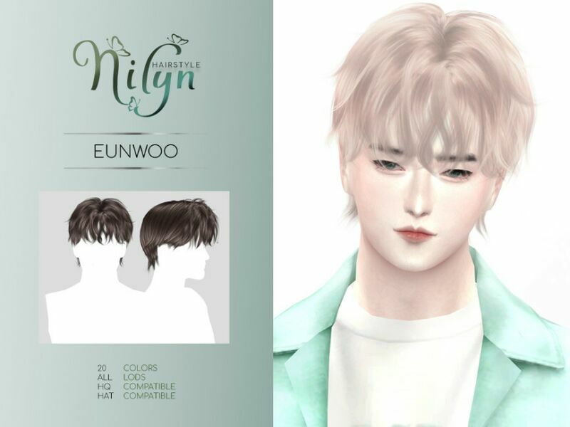 Eunwoo Hair – NEW Mesh By Nilyn Sims 4 CC