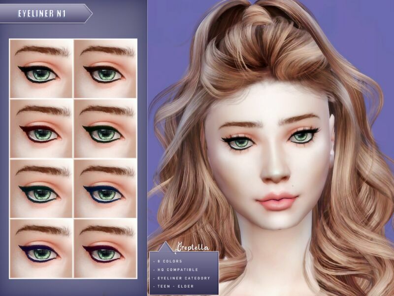 Eyeliner N1 By Creptella Sims 4 CC