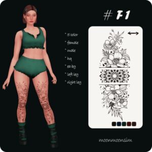 #F1_Tattoo By Moonmoonsim Sims 4 CC