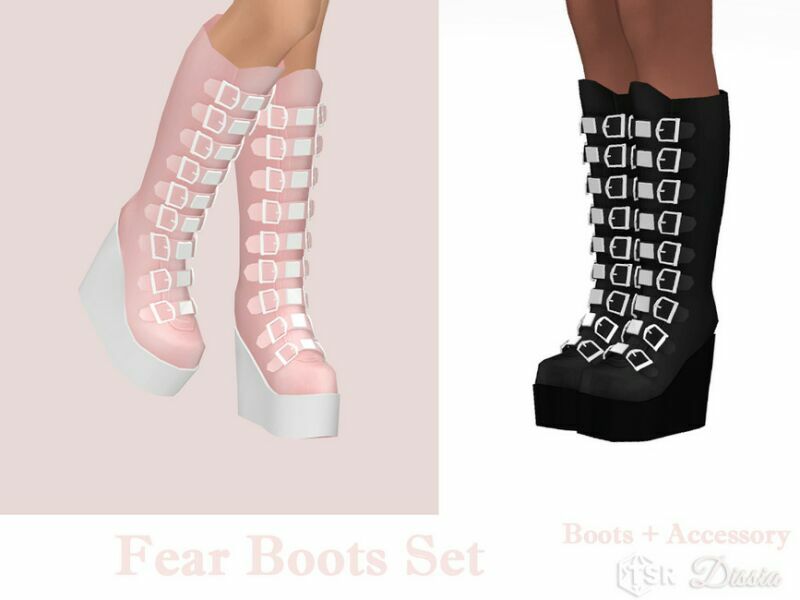 Fear Boots SET By Dissia Sims 4 CC