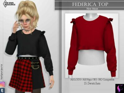 Federica TOP By Katpurpura Sims 4 CC