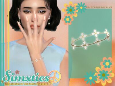 / Female Bracelets / Simxties Daisy Bracelet Sims 4 CC