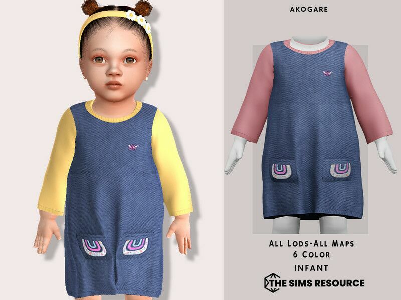 / Female Infant Clothing: I-Nomi Dress Sims 4 CC