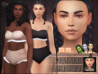 Female Skin 23 – Overlay Maxis Match By Remussirion Sims 4 CC