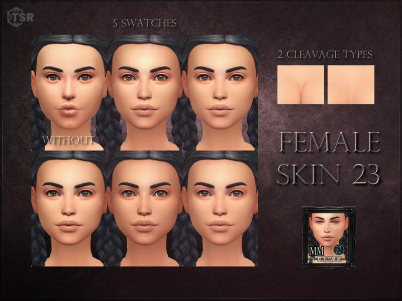 sims 4 cc female skin 23 overlay maxis match by remussirion 2