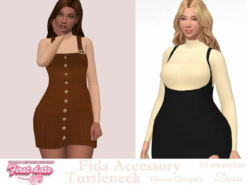 Fida Accessory Turtleneck Sims 4 CC