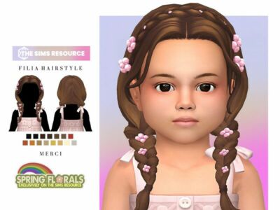 Filia Hairstyle For Toddlers By -Merci- Sims 4 CC