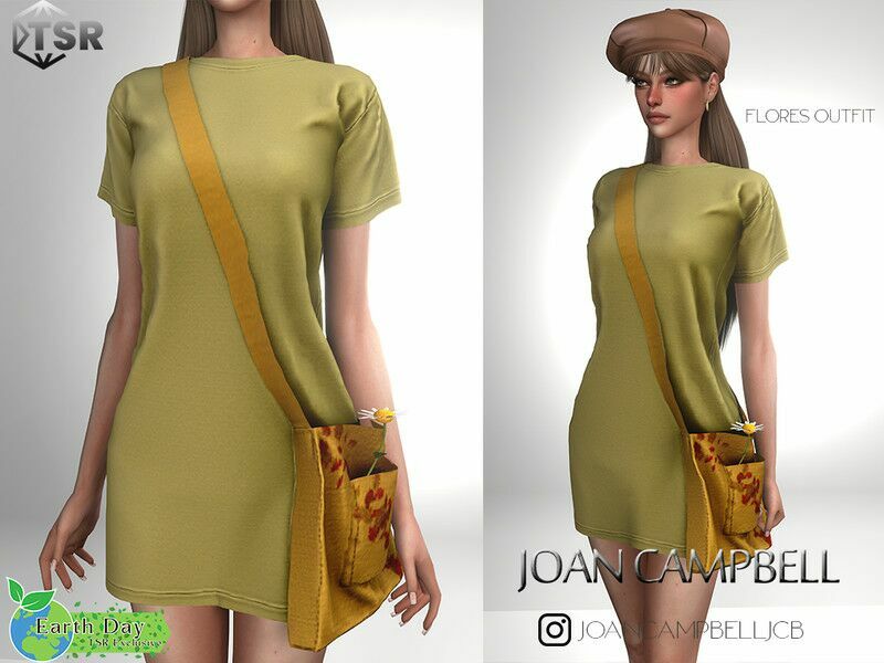 Flores Outfit Sims 4 CC