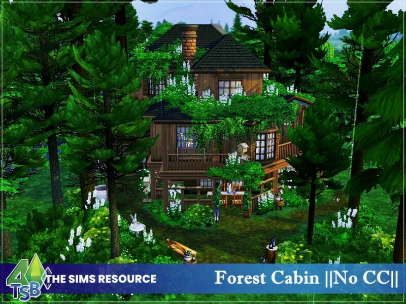 sims 4 cc forest cabin no cc by bozena 2