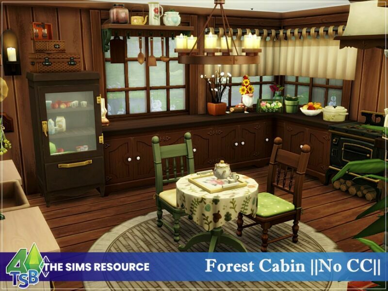 sims 4 cc forest cabin no cc by bozena 4