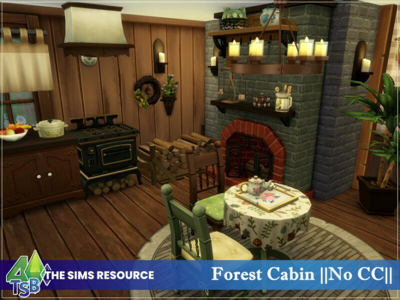 sims 4 cc forest cabin no cc by bozena 5