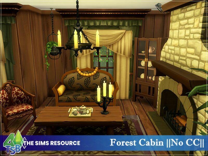 sims 4 cc forest cabin no cc by bozena 6