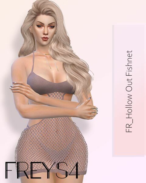 Fr_Hollow OUT Fishnet By Freys4 Sims 4 CC