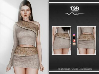 FUR SET-275 (Skirt) BD813 By Busra-Tr Sims 4 CC