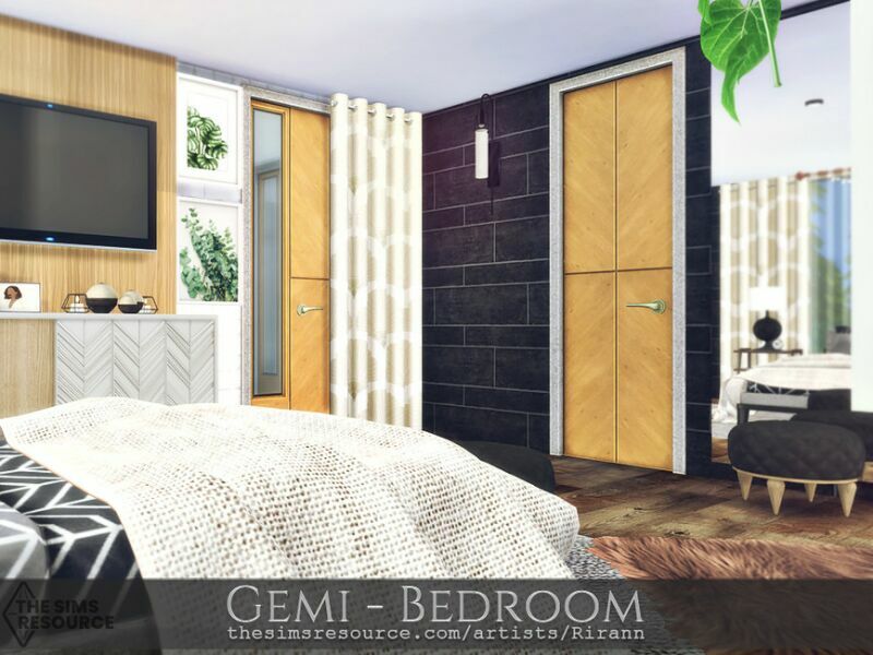 sims 4 cc gemi bedroom tsr cc only by rirann 4