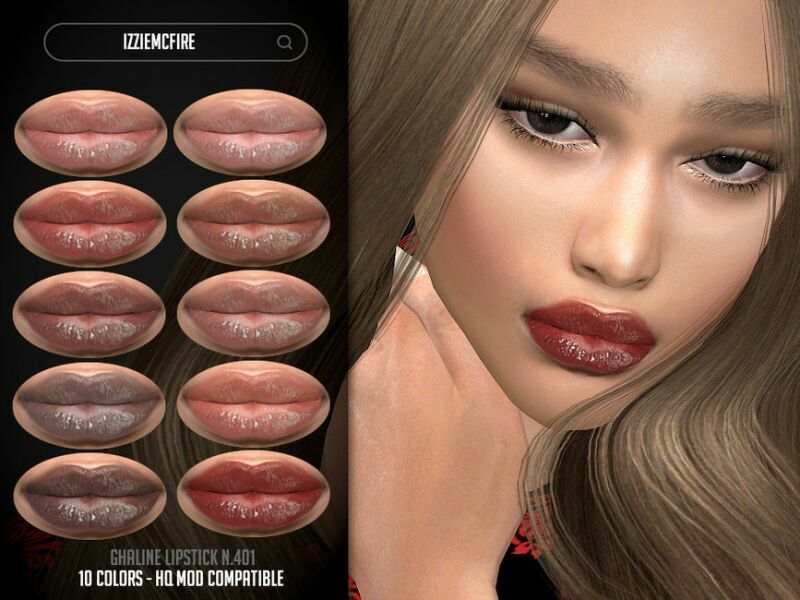 Ghaline Lipstick N.401 By Izziemcfire Sims 4 CC