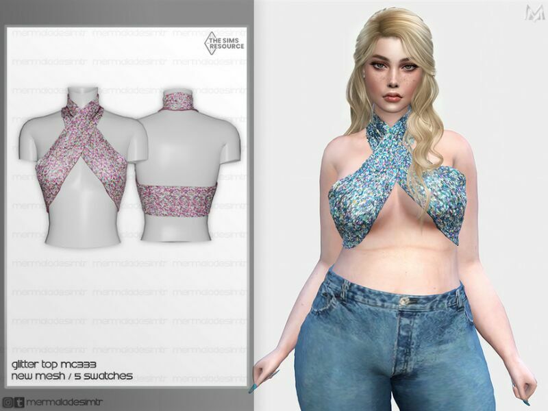 Glitter TOP MC333 By Mermaladesimtr Sims 4 CC