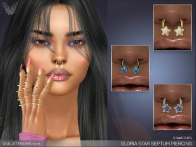 Gloria Star Septum Piercing By Feyona Sims 4 CC