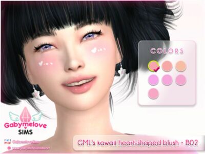 Gml’S Kawaii Heart-Shaped Blush • B02 Sims 4 CC