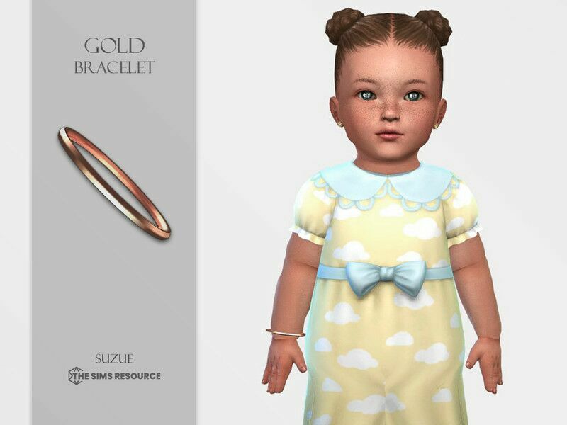 Gold Bracelet Infant By Suzue Sims 4 CC