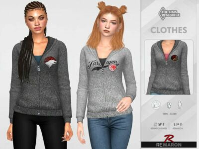 GOT Hoodies 01 For Female By Remaron Sims 4 CC