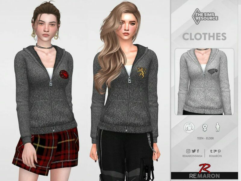 sims 4 cc got hoodies 01 for female by remaron 2