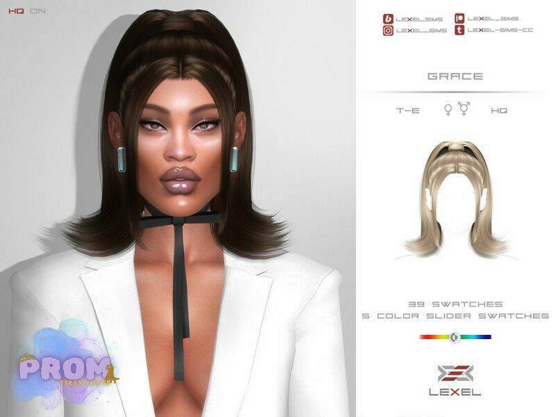 Grace – Hairstyle (Prom Collection) Sims 4 CC