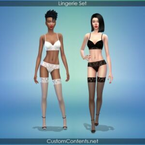 Gray Vixen Lingerie SET Sims 4 CC