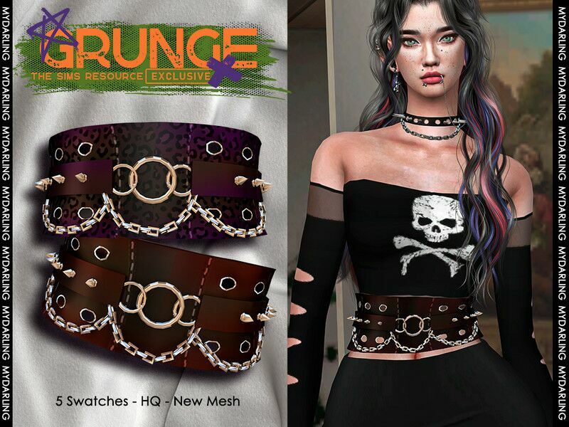 Grunge Strap NA006 V1 Female Version By Mydarling20 Sims 4 CC