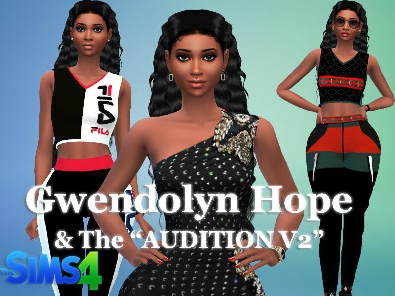 Gwendolyn Hope & “THE Audition V2” Body Preset By VTK Sims 4 CC