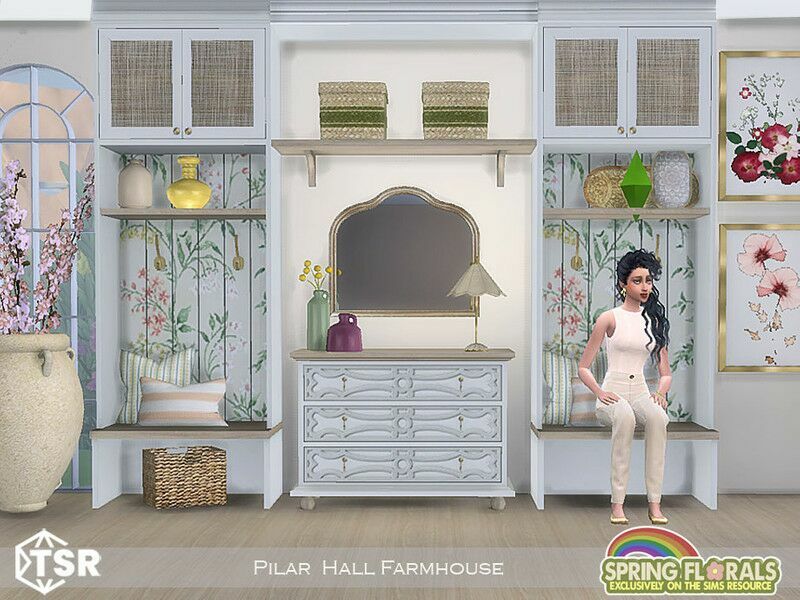 Hall Farmhouse By Pilar Sims 4 CC